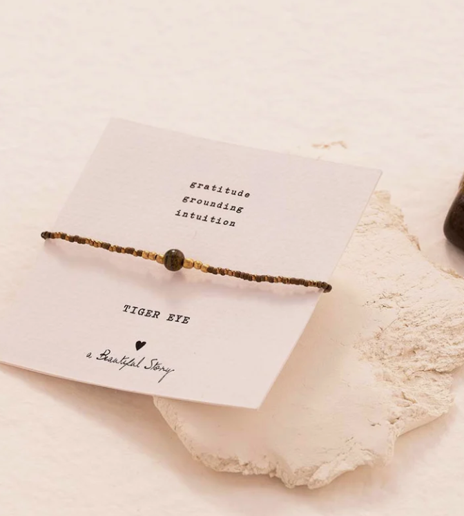 Iris card tiger eye bracelet a beautiful story